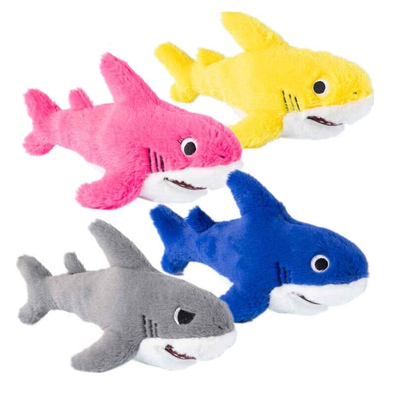 Gimdog Sharks Gioco per Cani Peluches Morbidi con Squeaker e Carta Rumorosa