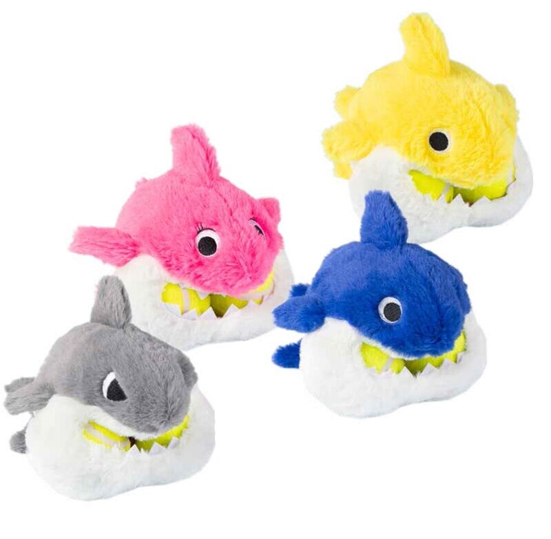 Gimdog Sharks Glutton Gioco per Cani Peluche Morbido con Squeaker e 2 Palline
