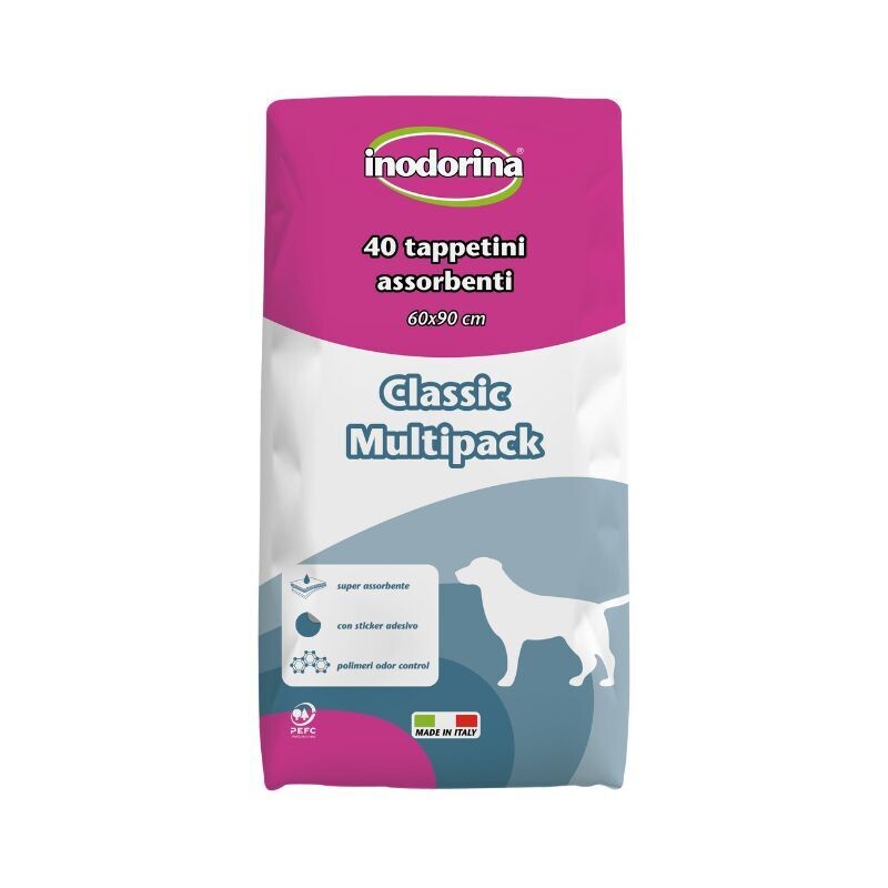 Indorina Tappetino Igienico Traversine per Cani con Sticker Adesivo 60x90 40 pz.