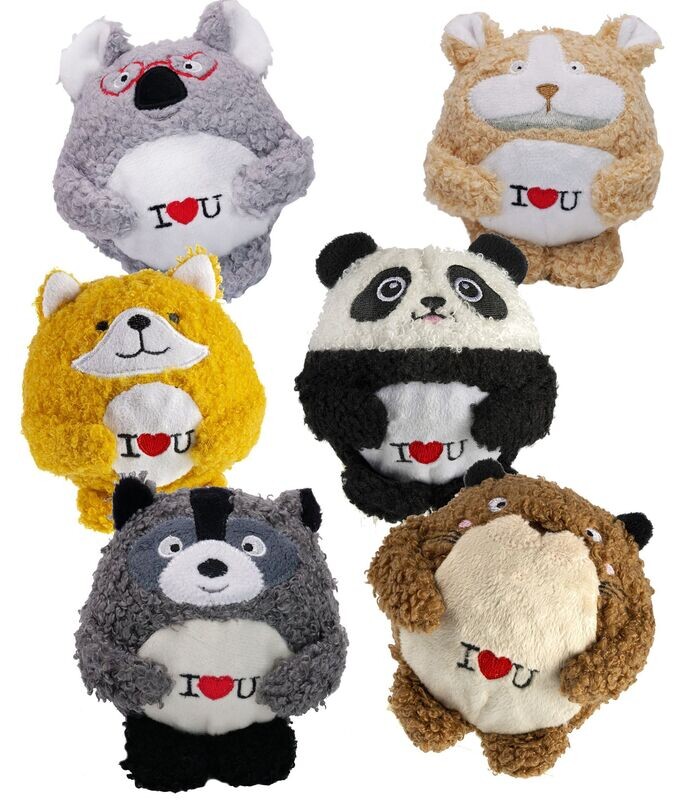 Gimdog ILoveYou Gioco per Cani Peluches con Palla Interna in TPR e Squeak