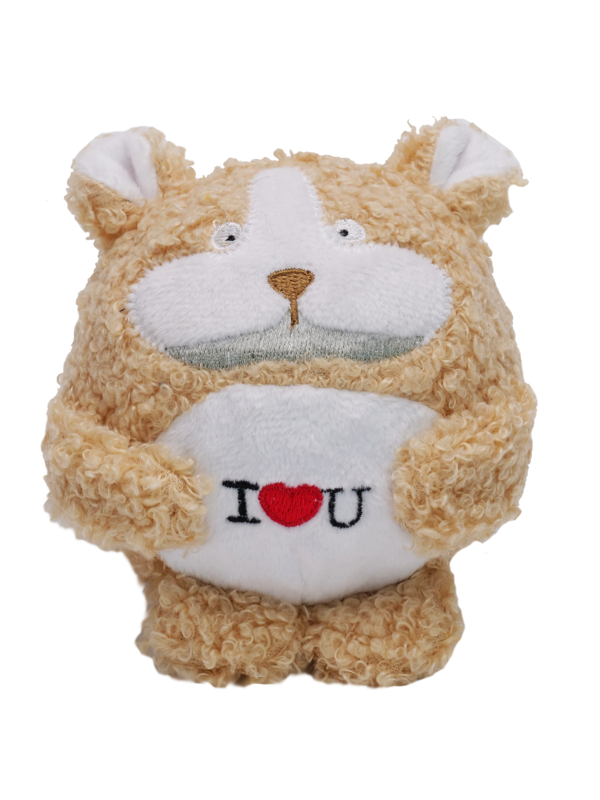 Gimdog ILoveYou Gioco per Cani Peluches con Palla Interna in TPR e Squeak, Personaggio: Hamster