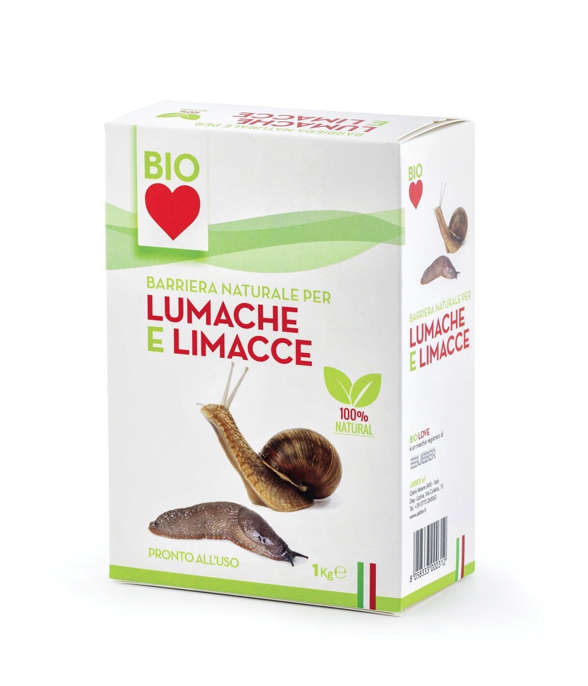 Ueber Bio Love Barriera Naturale per Lumache e Limacce Repellente Naturale  1kg