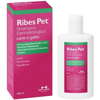Ribes Pet Shampoo Balsamo per la Protezione di Pelle e Cute di Cani Gatti 200ml
