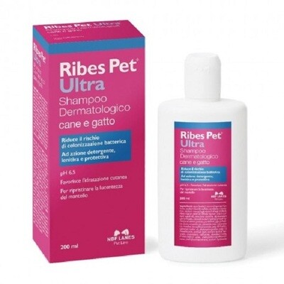 Ribes Pet Ultra Shampoo Balsamo per la Protezione di Pelle e Cute di Cani Gatti