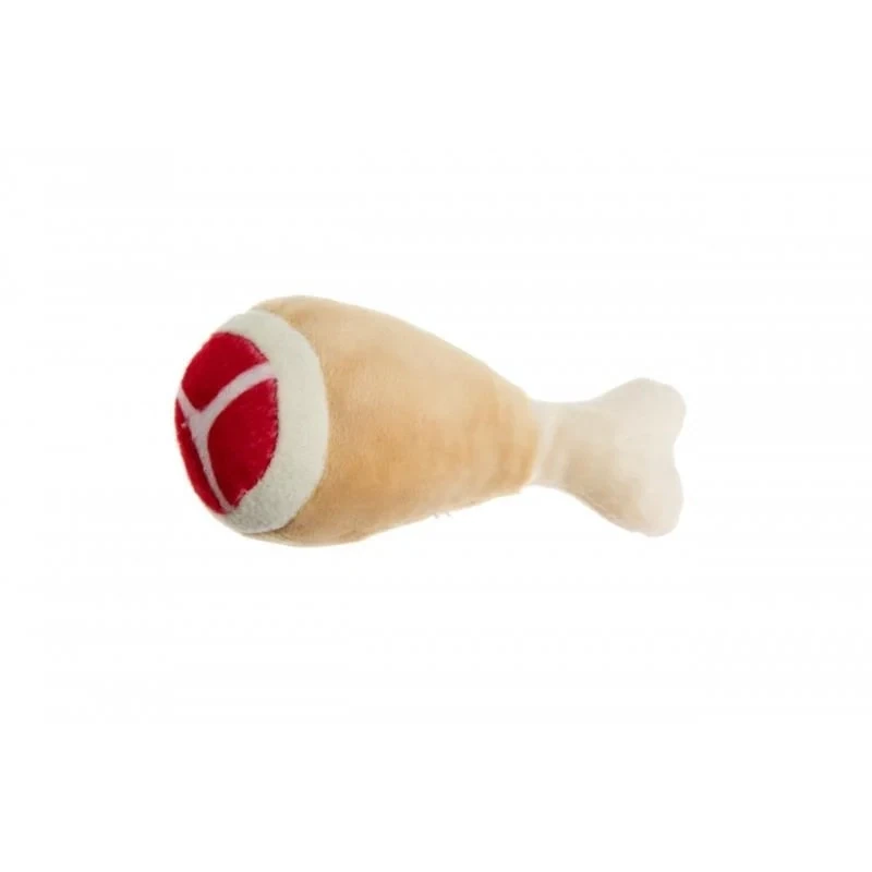 Karlie Peluche Prosciutto Gioco per Cani Peluche Morbido con Squeak 12,5 cm