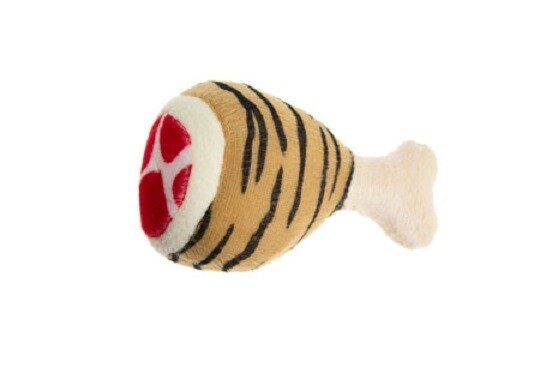 Karlie Peluche Prosciutto Tigrato Gioco per Cani Peluche Morbido con Squeak