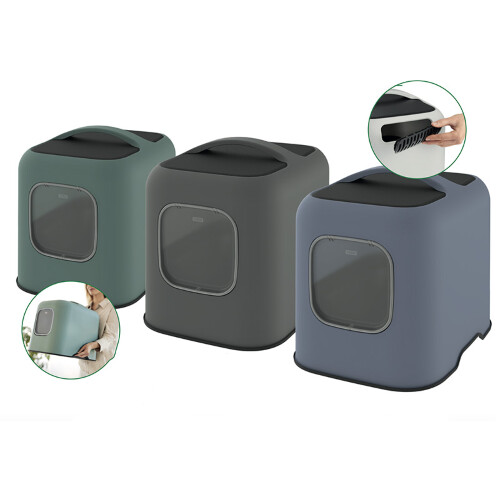 Gimcat Smart Olimpia Lettiera Chiusa per Gatti con Porta con Chiusura Magnetica