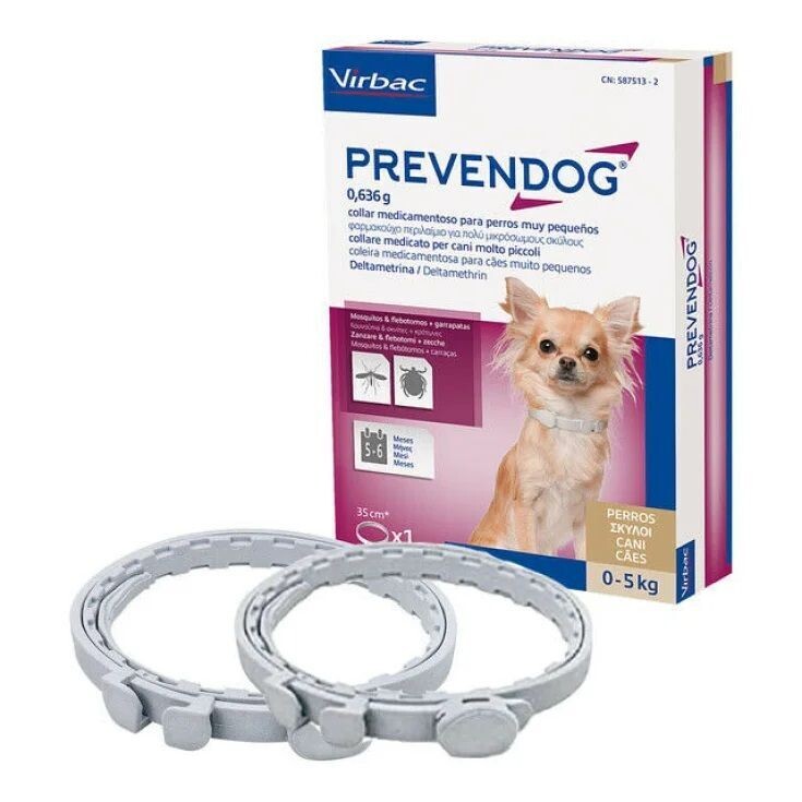 Virbac Prevendog Collare Antiparassitario per Cani Confezione da 2 Collari