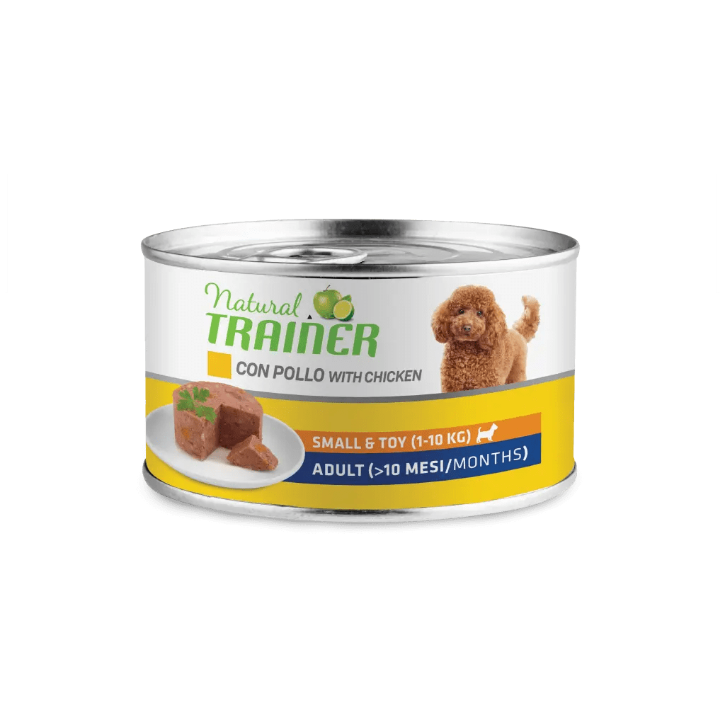 Natural Trainer Mini Adult Pollo Alimento umido per cani Scatolette 150 g