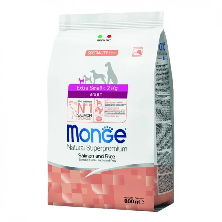 Monge Extra Small Adult Salmone Crocchette per cani di taglia piccola 800g