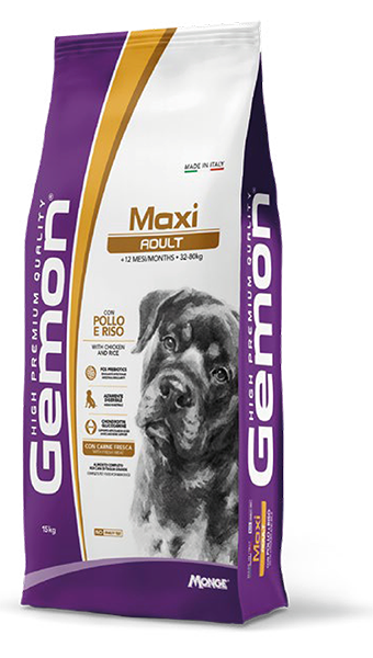 Gemon Maxi Adult con Pollo e Riso Crocchette per cani 15 kg