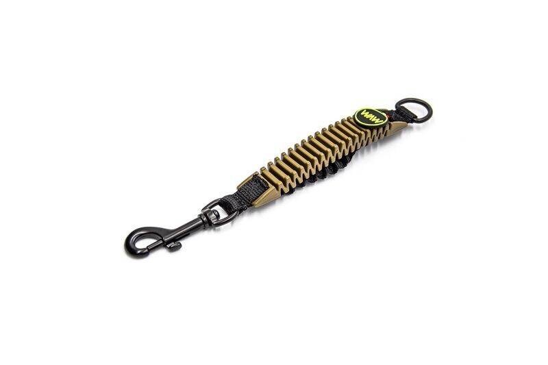 WAW F-BLACK Ammortizzatore per guinzaglio per cani colore Verde Militare