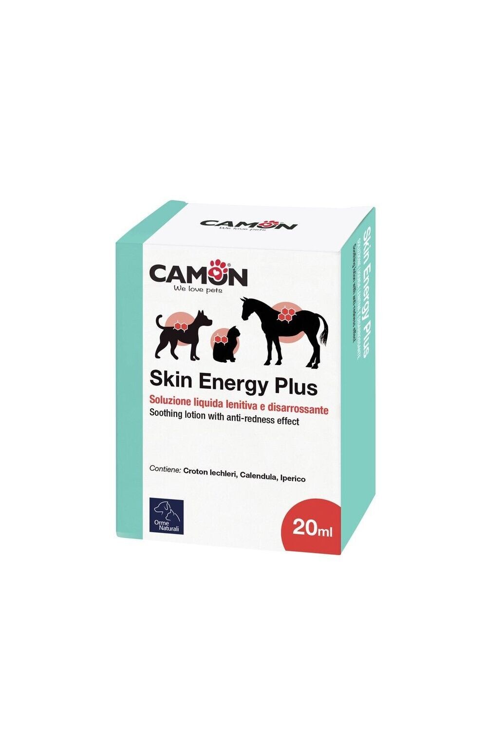 Camon Skin Energy Plus Soluzione Liquida Lenitiva per Abrasioni per Cani e Gatti 20ml