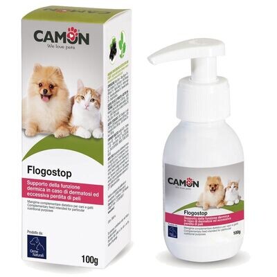 Camon Flogostop Integratore per Cani e Gatti per Dermatosi e Perdita Pelo 100 g