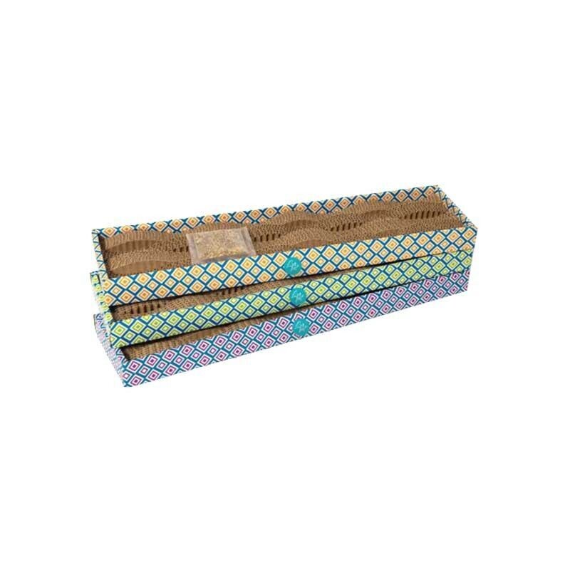 Leopet Tiragraffi in Cartone Waves Tiragraffi per Gatti con Catnip 46x12x4h cm