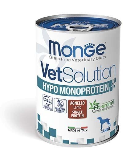 Monge VetSolution Hypo Monoprotein Agnello Umido per cani 400g