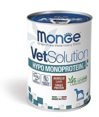 Monge VetSolution Hypo Monoprotein Agnello Umido per cani 400g