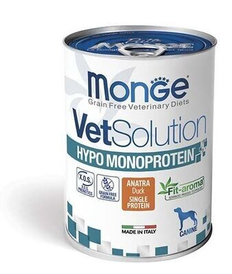 Monge VetSolution Hypo Monoprotein Anatra Umido per cani 400g