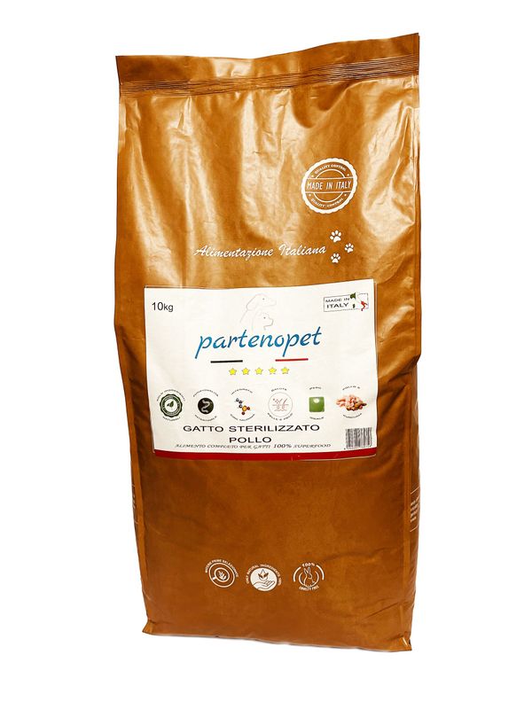 Partenopet Adult Cat Pollo Crocchette per Gatti Adulti 100% Naturali 10 kg
