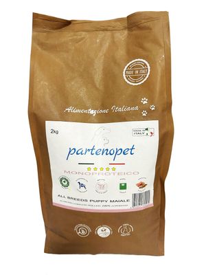 Partenopet Puppy All Breeds Mono Maiale Crocchette per Cani 100% Naturali 2 kg
