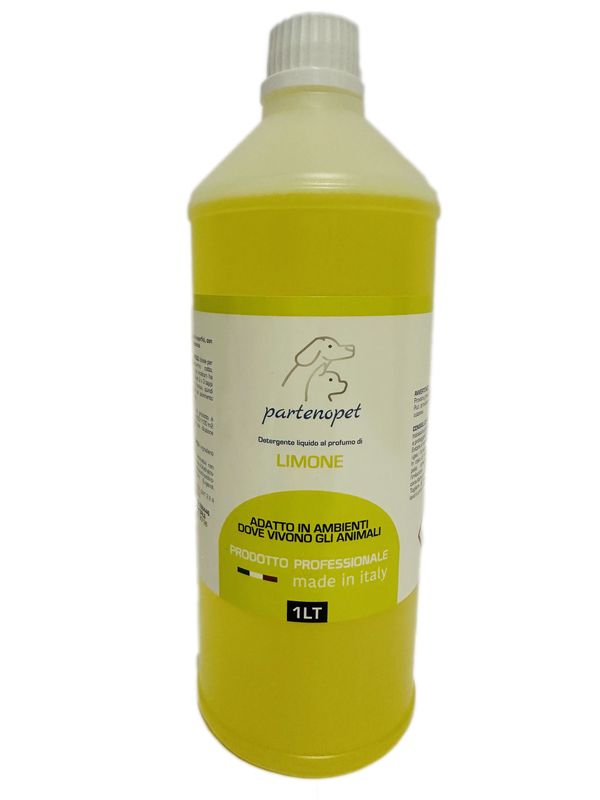 Partenopet Detergente Concentrato Elimina Odori per Tutte le Superifici Specifico per Ambienti con Animali al Limone