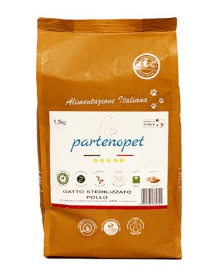 Partenopet Adult Cat Pollo Crocchette per Gatti Adulti 100% Naturali 1,5 kg