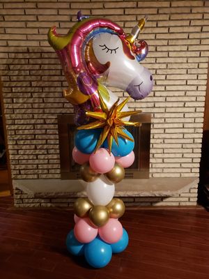 Balloon Tower - Unicorn Theme