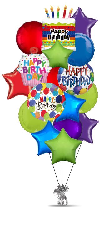 LATEX FREE - XL Special Helium Bouquet with single weighted base