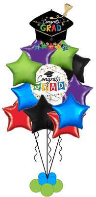 Latex Free - Large Helium Bouquet with cluster base Latex Free - Large Helium Bouquet with cluster base