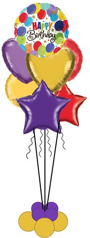 Latex Free - Regular Helium Bouquet with cluster base