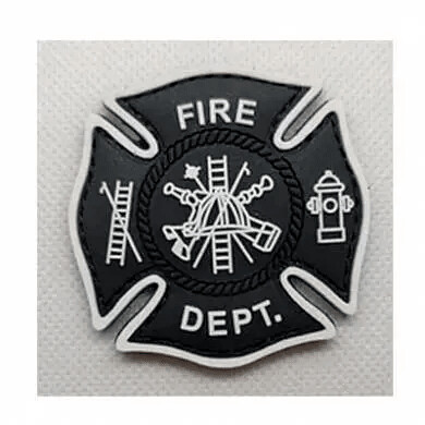 2″ x 2″ FIRE DEPT Patch with Velcro Back