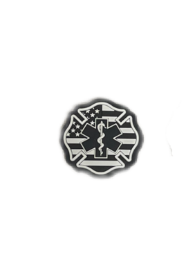 EMS w USA Flag GLOW Patch with Velcro Back 2”x2” EMS w USA Flag GLOW Patch with Velcro Back 2”x2”