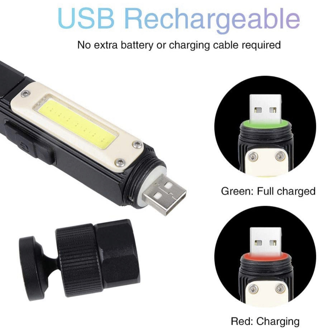 SABER 90 Degree Tactical USB Flashlight