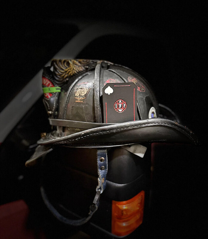 Leather IAFF HELMET CARD