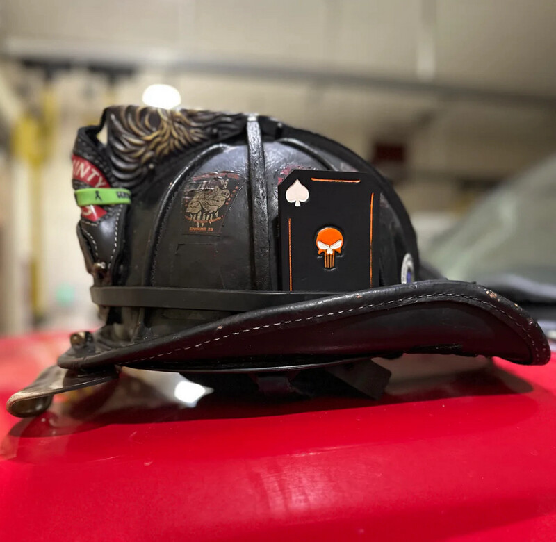 Leather PUNISHER HELMET CARD