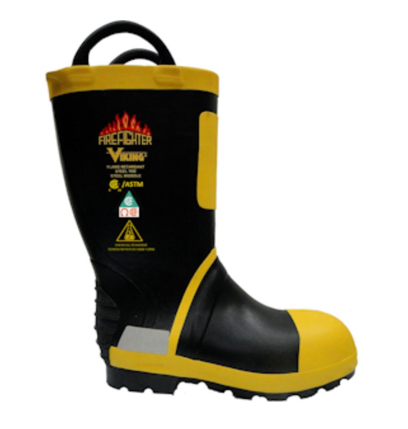 Viking Wear 14in. Firefighter Felt-Lined Rubber Boots