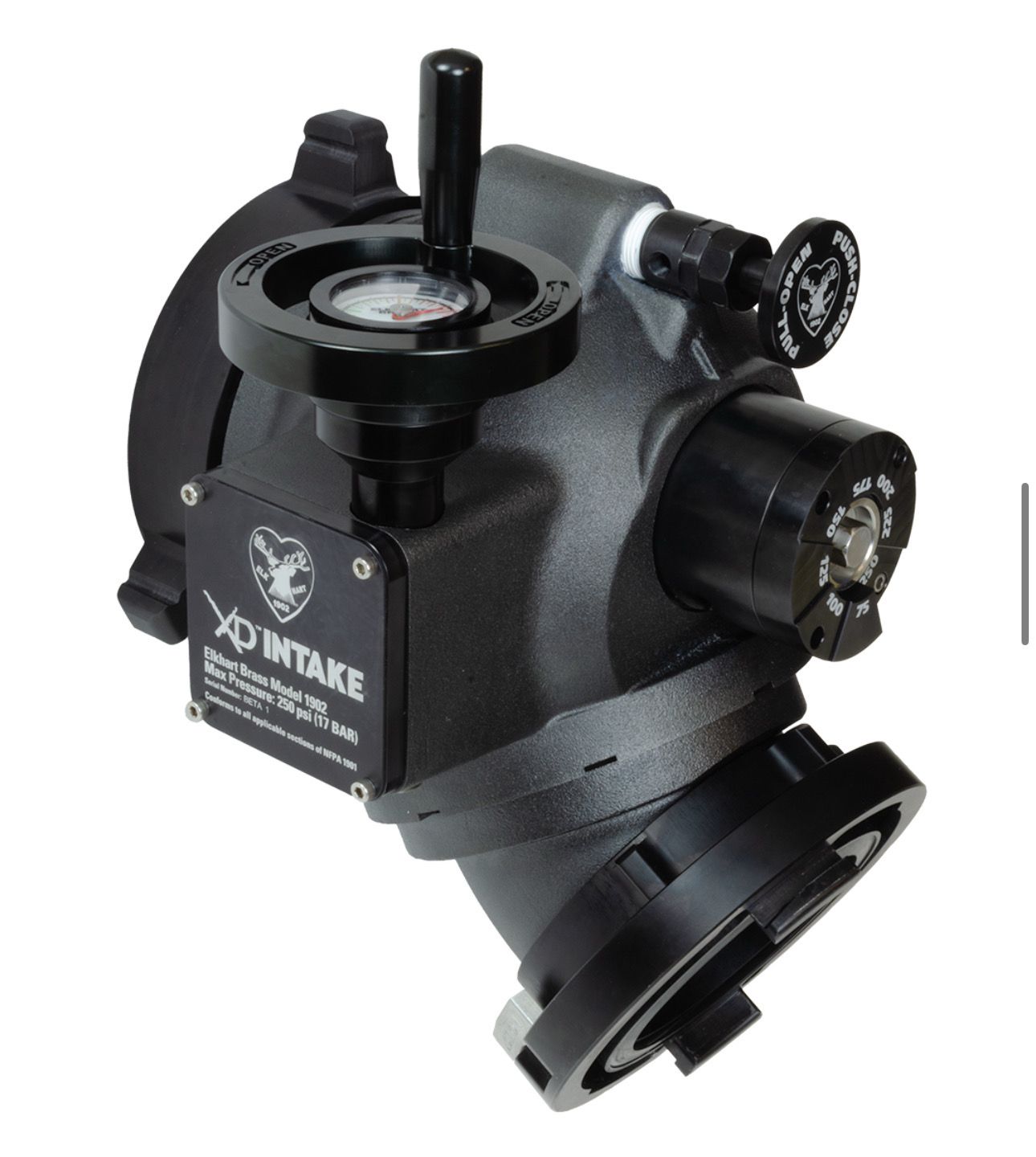 LMRBE50S6 – Low Profile Right, 5″ Storz Elbow, 6″ Outlet (IN STOCK NOW)