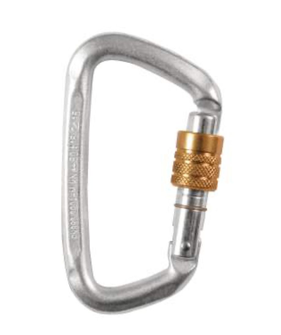 HARD STEEL MODIFIED D KEY SCREW GATE CARABINER