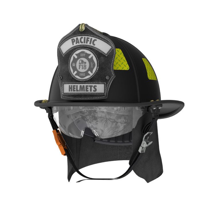Pacific F18 Traditional Style Structural Firefighting Helmet (BLACK) Pacific F18 Traditional Style Structural Firefighting Helmet (BLACK)