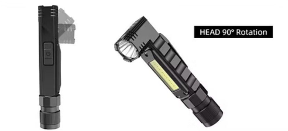 SABER 90 Degree Tactical USB Flashlight