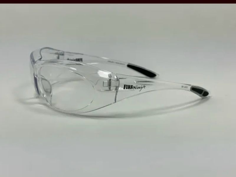 Fire Ninja EDGE 360 (CLEAR) SAFETY GLASSES WITH HARD CASE