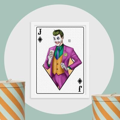 Cuadro Joker marco blanco