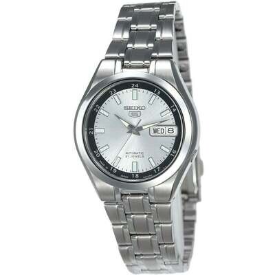 Seiko Series 5 Automatic Date-Day Silver Dial Men's Watch