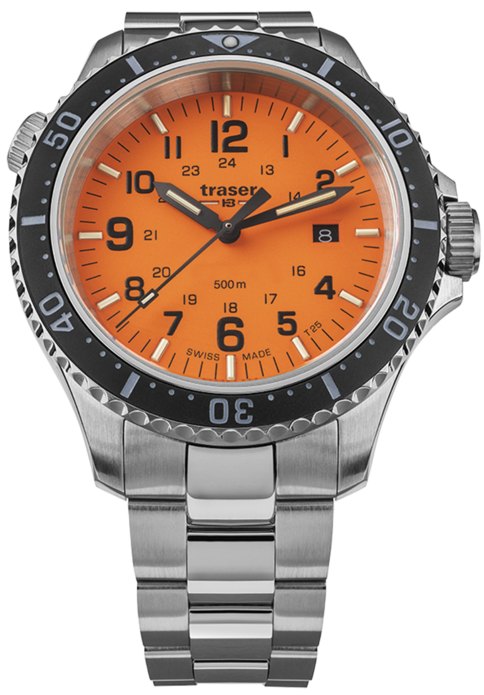 Traser P67 Diver Orange Special Set Swiss Made Tritium Watch 109379