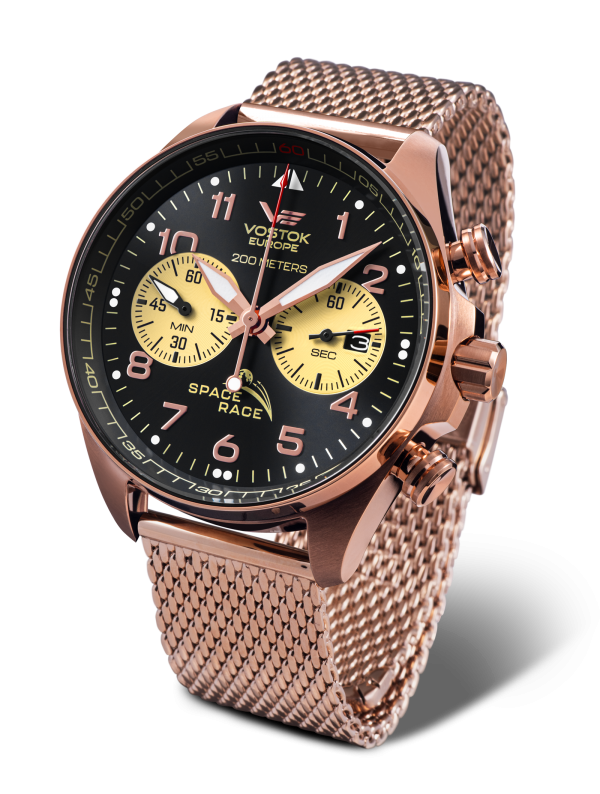 Vostok Europe Space Race Chronograph Watch on Bracelet 6S21/325B668B