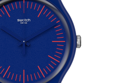 Swatch Bluenred Quartz Blue Dial Men's Watch SUON146