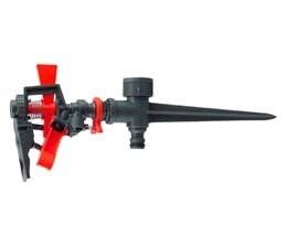 Plastic sprinkler complete with spike