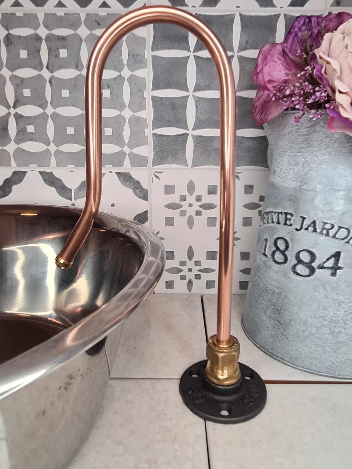 (Louisiana) 10mm Foot pump operated copper tap with 12mm fitting