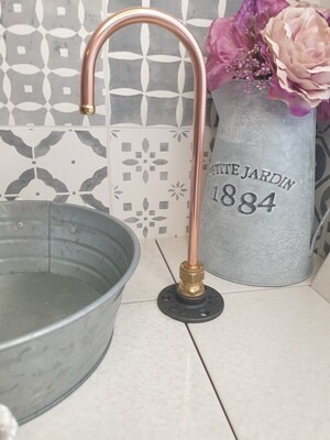 (Maine) 10mm Foot pump operated copper tap with 12mm fitting