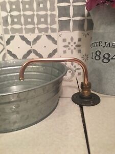 (Rhode Island) 10mm Foot pump operated copper tap with 12mm fitting